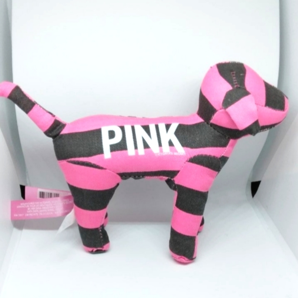 Victorias Secret PINK Plush Puppy Dog pink Black - Picture 1 of 1